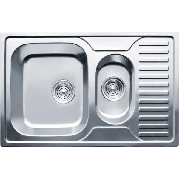 

Прямоугольная врезная кухонная мойка Imperial 7850 Decor с доп чашей (IMP7850DECD) (780X500 ММ), ДЕКОР Нержавеющая сталь