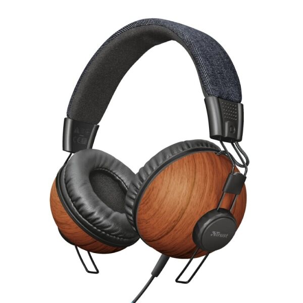 

Наушники Trust Noma Over-Ear Mic Denim Wood
