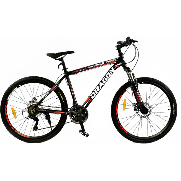 

CORSO DRAGON 26"JYT 010-7791 BLACK-RED рама алюминиевая 21 скорость