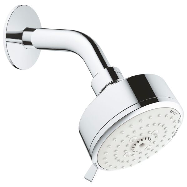 

Верхний душ GROHE New Tempesta Cosmopolitan 100 и душевой кронштейн, 3 режима струи, хром