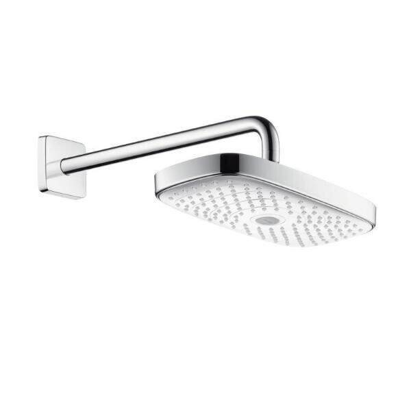 

Верхний душ настенный Hansgrohe Raindance Select Е 300 2jet хром-белый