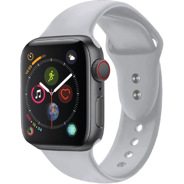 Акція на Силиконовый ремешок Promate Oryx-38ML для Apple Watch 38-40 мм Grey (oryx-38ml.grey) від Allo UA