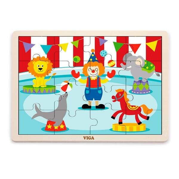 

Дерев'яний пазл Viga Toys Цирк, 16 ел. (51455)