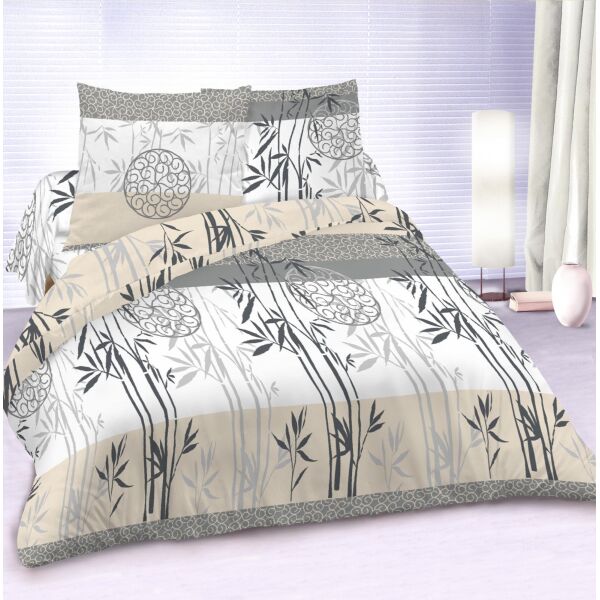 

Комплект постельного белья Постельное белье Woodbury бязь Пакистан 145х210см Бежево-серый с белым