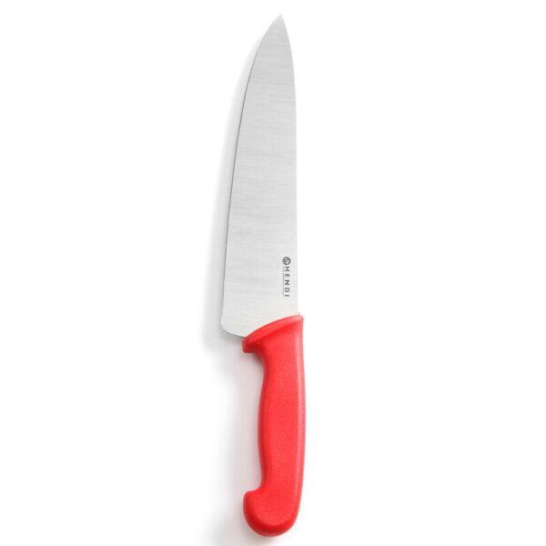 

Нож HACCP поварской с красной ручкой лезвие 240 мм Hendi 842720