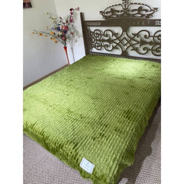 

Плед Полоска с узором Colorful Home Шарпей 210х230см Зеленый
