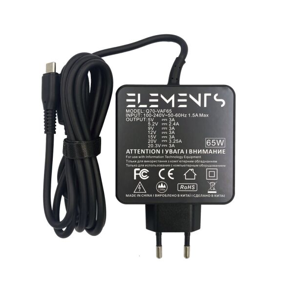 

Сетевое зарядное устройство KFD USB Type-C 65W