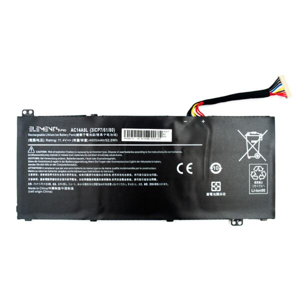 

Батарея Elements PRO для Acer V15 Nitro, VN7-571 VN7-571G VN7-591 VN7-591G VN7-791G VN7-791 11.4V 4605 mAh