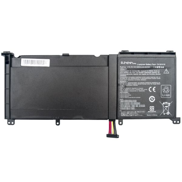 

Батарея Elements PRO для Asus ZenBook G501JW G601JW N501JW N501L UX501JW UX501LW UX501VW 15.2V 3950mAh