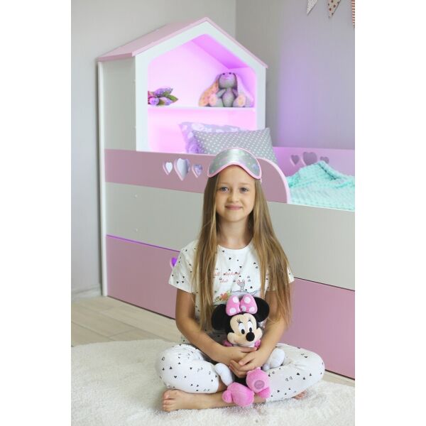 

Детская кровать KidsDom 180/90 бело/розовая