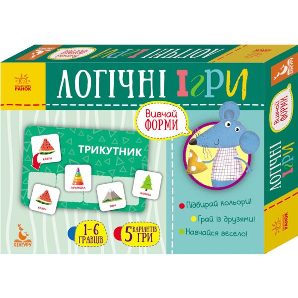 

Логические игры Изучай формы 24 карточки укр. 918002