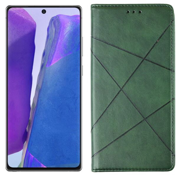 

Чехол-книжка Lines Leather for Samsung N980 Galaxy Note 20 Green (31002)