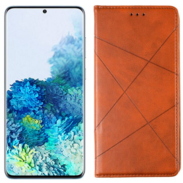 

Чехол-книжка Lines Leather for Samsung G985 Galaxy S20 Plus Brown (31008)