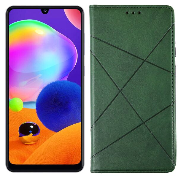 

Чехол-книжка Lines Leather for Samsung A315 Galaxy A31 Green (30992)