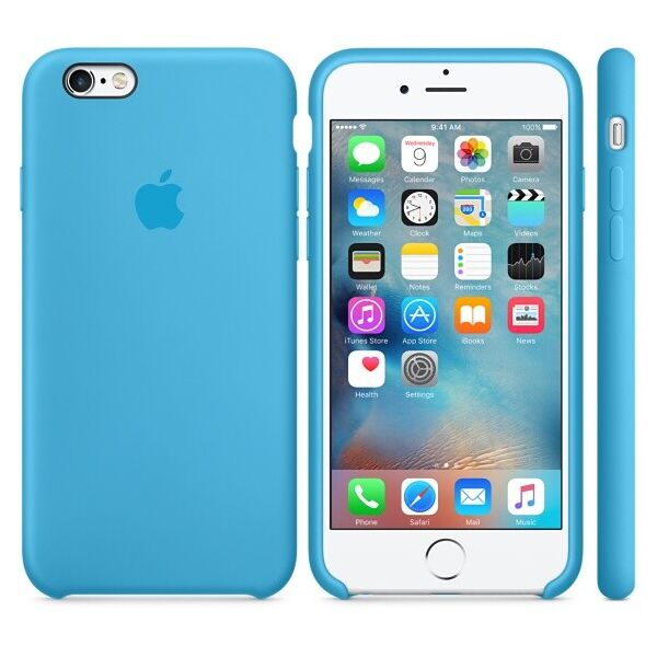 

Чехол силиконовый оригинальный для iPhone 5/5s/SE Светло Голубой (17401)