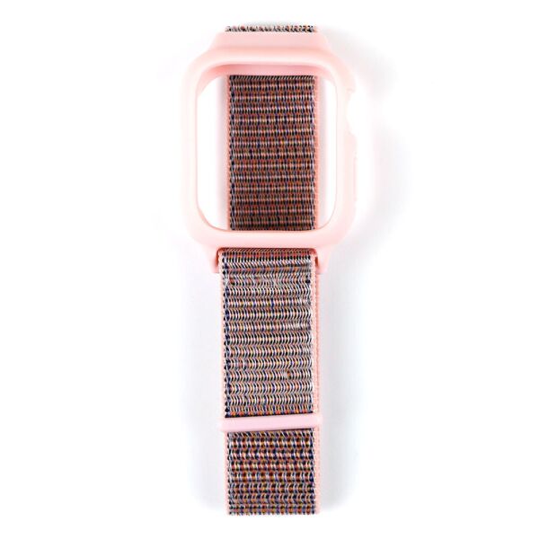 

Ремешок для Apple Watch 42/44mm Nylon Sport Loop Pink + Protective Case (30787)