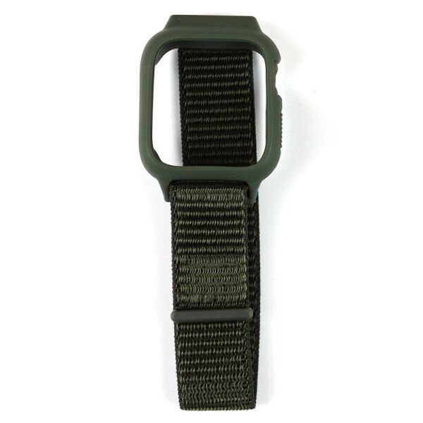 

Ремешок для Apple Watch 42/44mm Nylon Sport Loop Dark Green + Protective Case (30786)