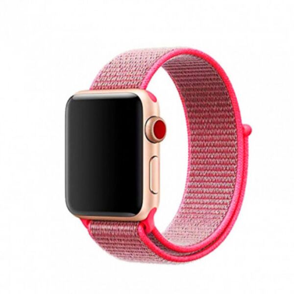 

Ремешок для Apple Watch 42/44mm Nylon Sport Loop Pink (30402)