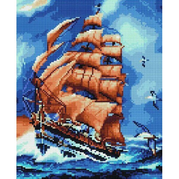 

Алмазная мозаика. Rainbow Art На полных парусах 30*40см EJ981