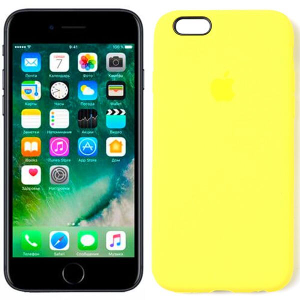 

Чехол силиконовый для iPhone 6/6s Светло Жёлтый FULL (30076)