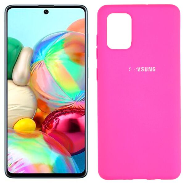 

Чехол Original Soft Case Samsung A715 Galaxy A71 Ярко Розовый FULL (31321)