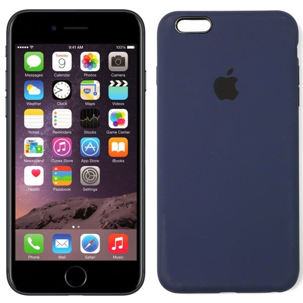 

Чехол силиконовый для iPhone 6/6s Plus Темно Синий FULL (30071)