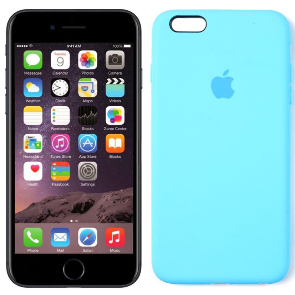 

Чехол силиконовый для iPhone 6/6s Plus Небесно Синий FULL (30067)