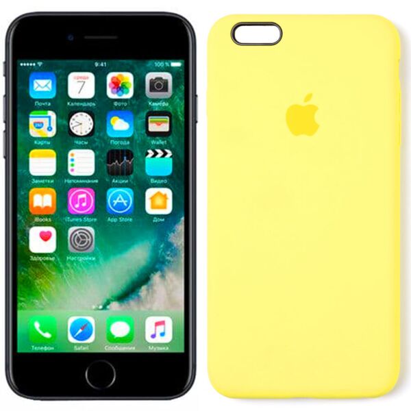 

Чехол силиконовый для iPhone 6/6s Plus Желтый FULL (30064)