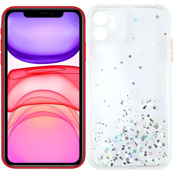 

Чехол Frame&Gliter для iPhone 11 Silver (30824)