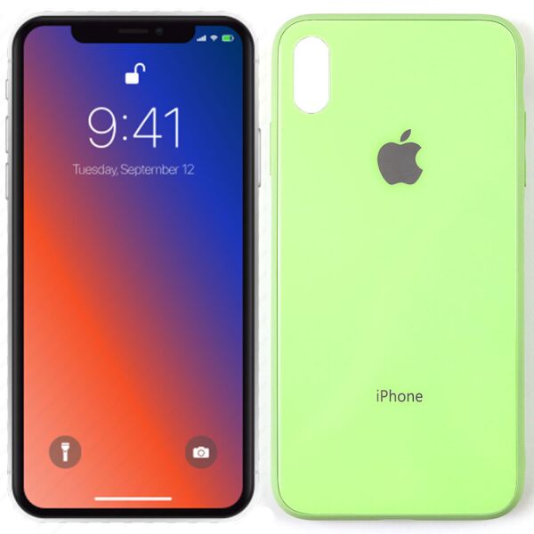 

Чехол U-Like Glossy Logo для iPhone Xs Max Light Green (29638)