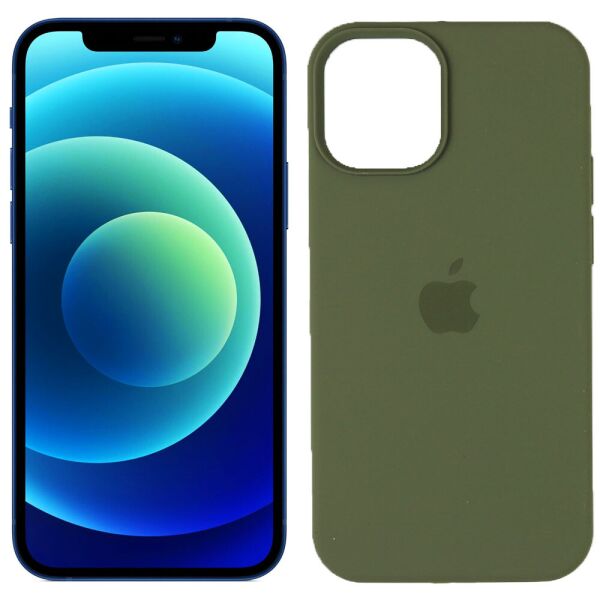 

Cиликоновый чехол для iPhone 12 mini Болотный FULL (30644)