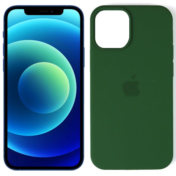 

Cиликоновый чехол для iPhone 12 Pro Max Темно зеленый FULL (30692)