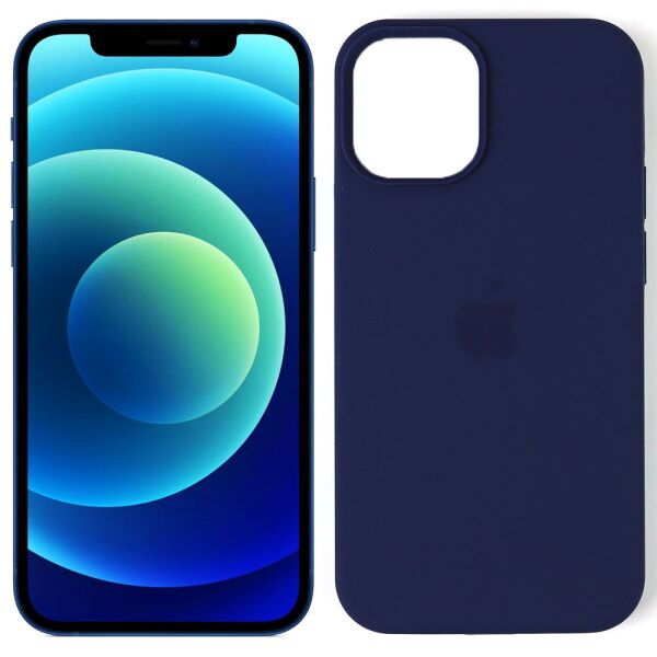 

Cиликоновый чехол для iPhone 12 Pro Max Темно Синий FULL (30693)