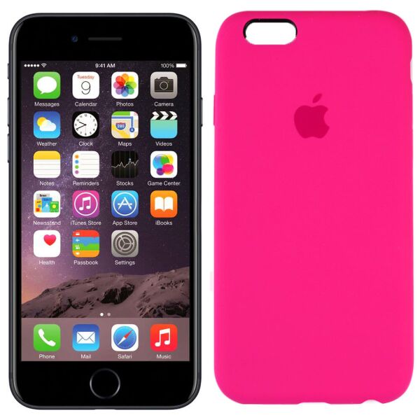 

Cиликоновый чехол для iPhone 6/6s Plus Ярко малиновый FULL (30934)