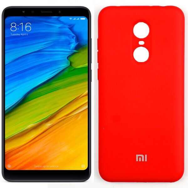

Чехол силиконовый для Xiaomi Redmi 5 Plus Красный FULL (27780)