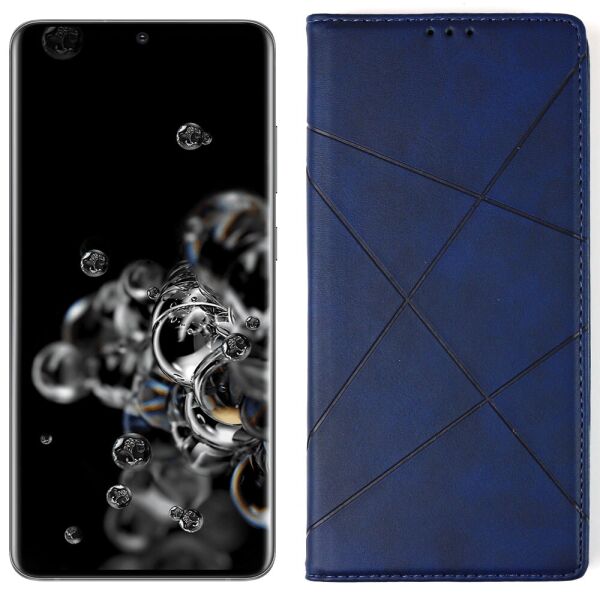 

Чехол-книжка Lines Leather для Samsung G988 Galaxy S20 Ultra Blue (30875)