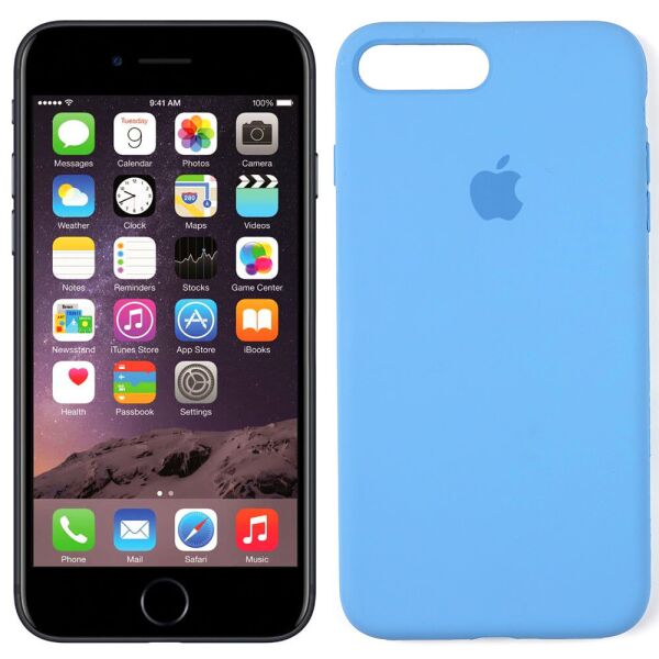 

Чехол силиконовый для iPhone 7/8 Plus Голубой FULL (30222)