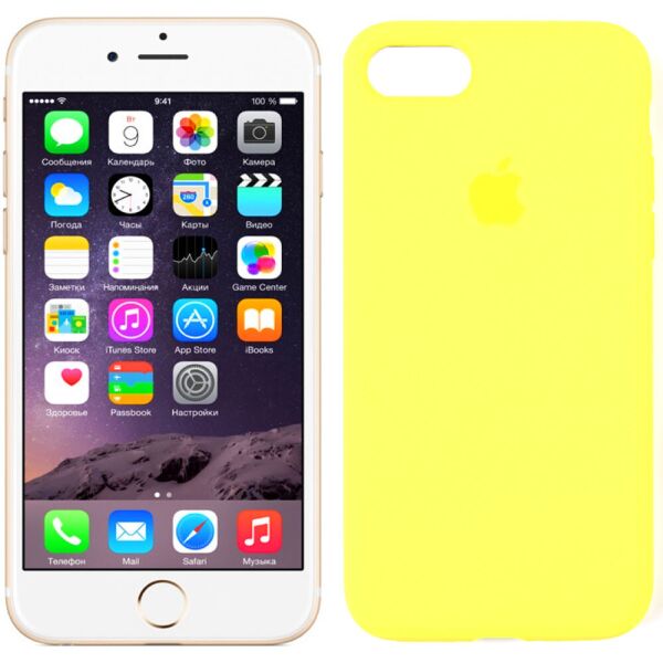 

Чехол силиконовый для iPhone 7/8 Светло желтый FULL (30095)