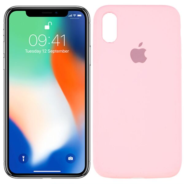 

Чехол силиконовый для iPhone X/Xs Розовый FULL (29177)
