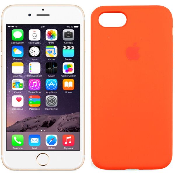 

Чехол силиконовый для iPhone 7/8 Оранжевый FULL (30224)