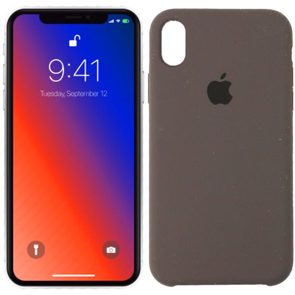 

Оригинальный силиконовый чехол для iPhone Xr Кофейный (31223)