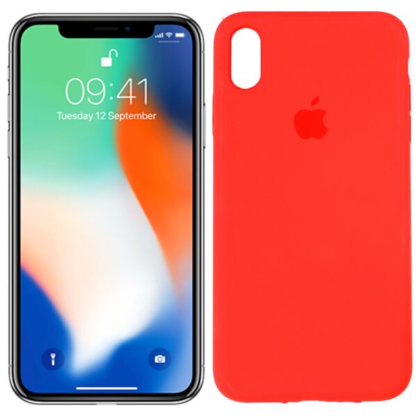

Чехол силиконовый для iPhone Xs Max Красный FULL (29189)