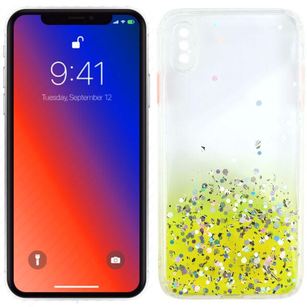 

Чехол Frame&Gliter for iPhone X/Xs Yellow (31185)