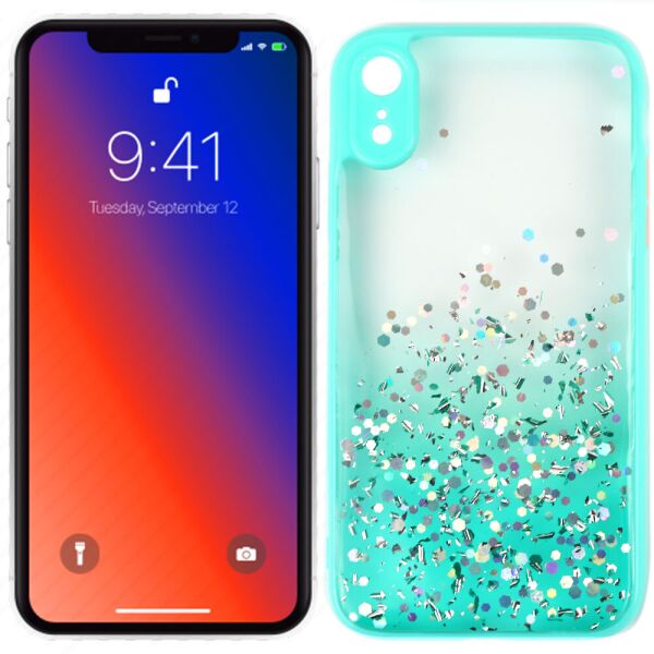 

Чехол Frame&Gliter for iPhone Xr Light Blue (31187)