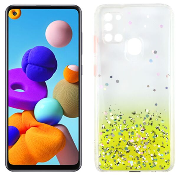 

Чехол Frame&Gliter for Samsung A217 Galaxy A21s Yellow (31198)