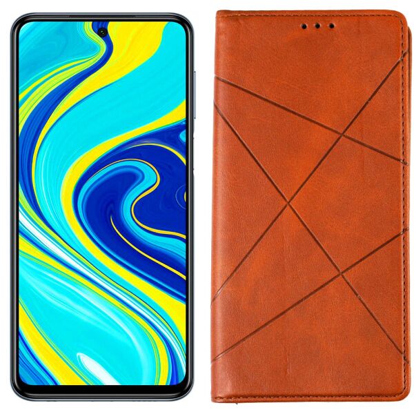 

Чехол-книжка Lines Leather for Xiaomi Redmi Note 9s/Note 9 Pro Brown (31047)