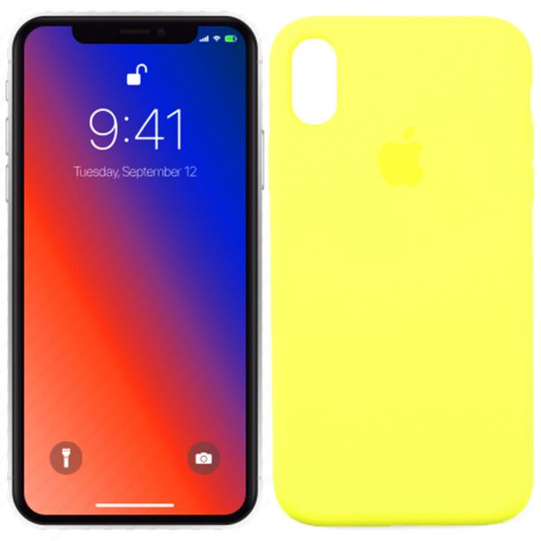 

Cиликоновый чехол для iPhone Xr Светло Желтый FULL (30227)