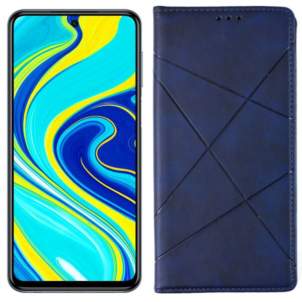 

Чехол-книжка Lines Leather for Xiaomi Redmi Note 9s/Note 9 Pro Blue (31045)