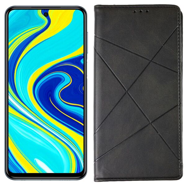 

Чехол-книжка Lines Leather for Xiaomi Redmi Note 9s/Note 9 Pro Black (31046)