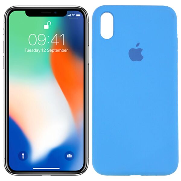 

Чехол силиконовый для iPhone Xs Max Васильковый FULL (29187)